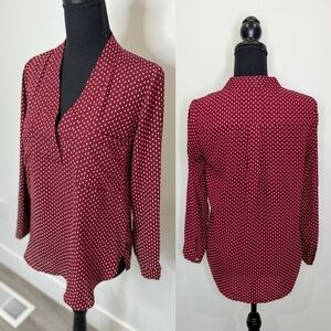 Alice Blue for Stitch Fix Red V-Neck Blouse (S)